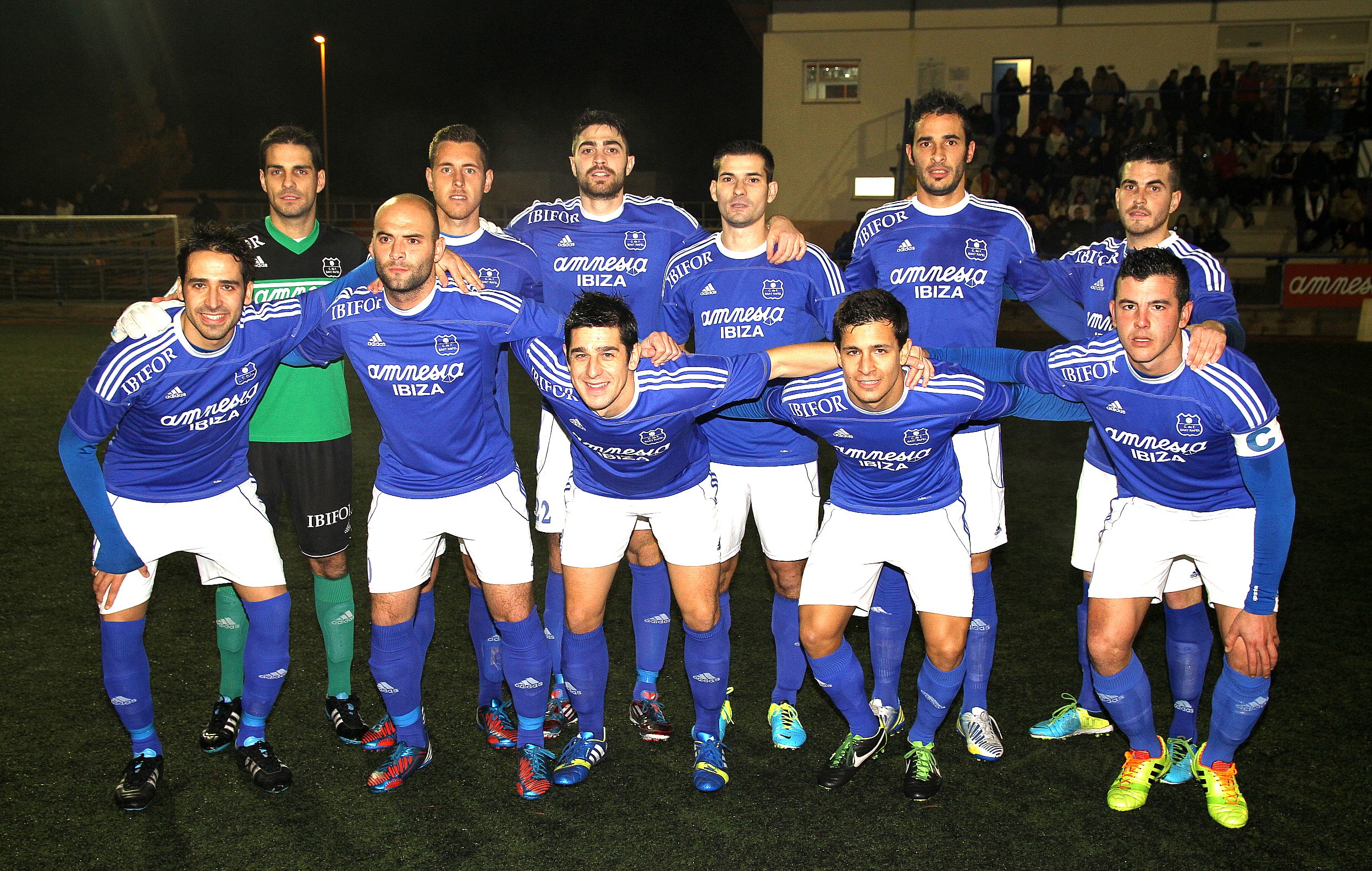 Alineación titular del San Rafael en el pasado derbi frente a la Peña Deportiva (Foto: Francisco Natera)